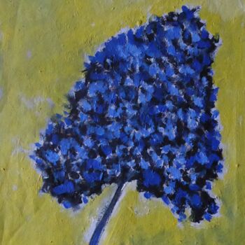Pintura titulada "Fleur bleue (2)" por Nicolas Cavuoto, Obra de arte original, Oleo