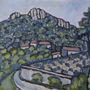Peinture intitulée "Paysage de Provence" par Nicolas Cavuoto, Œuvre d'art originale, Huile