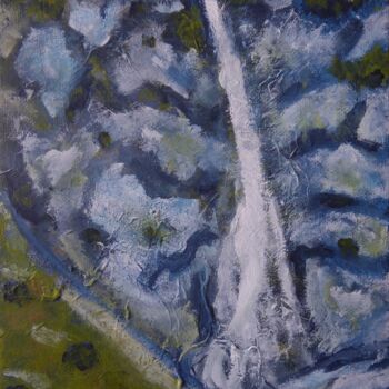 Картина под названием "La cascade de La Pi…" - Nicolas Cavuoto, Подлинное произведение искусства, Масло Установлен на Деревя…
