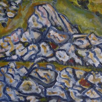 Картина под названием "Paysage de La Salet…" - Nicolas Cavuoto, Подлинное произведение искусства, Масло Установлен на Деревя…