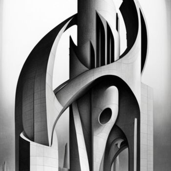 Цифровое искусство под названием "Loop Building - Dig…" - Nicolas Chammat, Подлинное произведение искусства, Изображение, сг…
