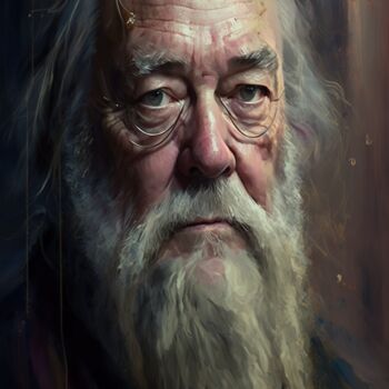Arte digital titulada "Albus Dumbledore" por Nicolas Chammat, Obra de arte original, Imagen generada por IA