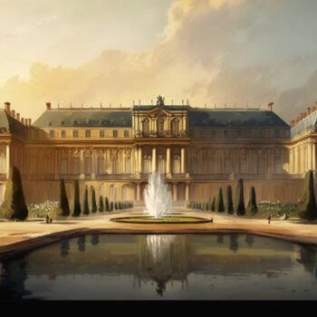 Arts numériques intitulée "Castle of Versailles" par Nicolas Chammat, Œuvre d'art originale, Image générée par l'IA