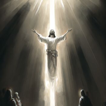 Arts numériques intitulée "Jesus My Beloved" par Nicolas Chammat, Œuvre d'art originale, Image générée par l'IA