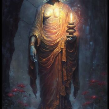 Arte digital titulada "The Lord Buddha" por Nicolas Chammat, Obra de arte original, Imagen generada por IA