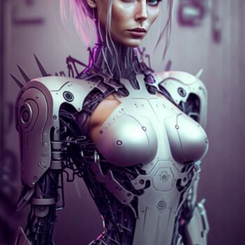 Grafika cyfrowa / sztuka generowana cyfrowo zatytułowany „Electronic Barbie” autorstwa Nicolas Chammat, Oryginalna praca, Ob…