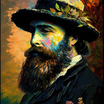 「Claude Monet」というタイトルのデジタルアーツ Nicolas Chammatによって, オリジナルのアートワーク, AI生成画像