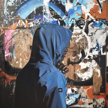 Картина под названием "A bas bruit" - Nicolas Clézio, Подлинное произведение искусства, Масло Установлен на Деревянная рама…
