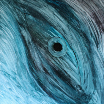 Malarstwo zatytułowany „Hunting eye” autorstwa Nicolas Daubresse, Oryginalna praca, Akryl Zamontowany na Drewniana rama noszy