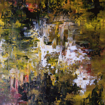 Painting titled "Abstrait no 11 #art…" by Nicolas Daubresse, Original Artwork, Acrylic Mounted on Wood Stretcher frame