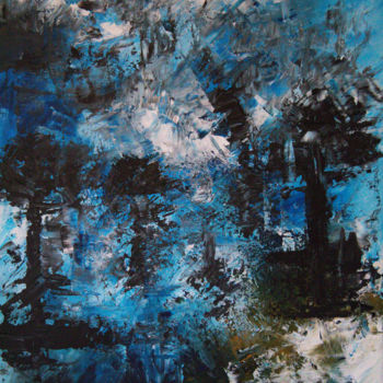 Картина под названием "Abstrait no 14" - Nicolas Daubresse, Подлинное произведение искусства, Акрил Установлен на Деревянная…