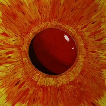 "A'Iris" başlıklı Tablo Nicolas Daubresse tarafından, Orijinal sanat, Akrilik Ahşap Sedye çerçevesi üzerine monte edilmiş