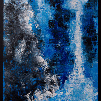 Painting titled "Abstrait no 15" by Nicolas Daubresse, Original Artwork, Acrylic Mounted on Wood Panel