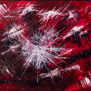 Painting titled "Abstrait 20" by Nicolas Daubresse, Original Artwork, Acrylic Mounted on Wood Stretcher frame