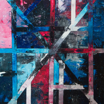 Картина под названием "Abstrait no 22" - Nicolas Daubresse, Подлинное произведение искусства, Акрил Установлен на Деревянная…