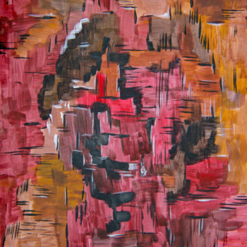 Картина под названием "Abstract dimension" - Nicolas Daubresse, Подлинное произведение искусства, Акрил