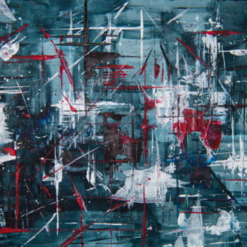 Pintura titulada "Abstract dimension…" por Nicolas Daubresse, Obra de arte original, Acrílico