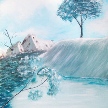 Peinture intitulée "Dream of winter" par Nicolas Daubresse, Œuvre d'art originale, Acrylique Monté sur Châssis en bois