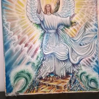 Painting titled "ANGEL CALLING" by Nicolas Delcrois, Original Artwork, Acrylic