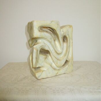 Sculpture titled "méandres 2" by Nico, Original Artwork, Clay