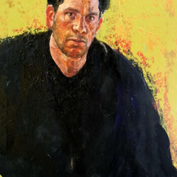 Schilderij getiteld "autoportrait" door Nicolas Gey, Origineel Kunstwerk, Acryl