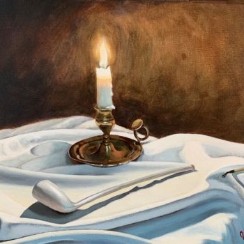 Pintura intitulada "The flame" por Nicolas Gheur, Obras de arte originais, Acrílico