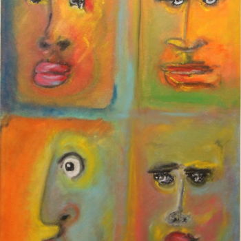 Malerei mit dem Titel "who's the one" von Nicolas Guillemard, Original-Kunstwerk, Pastell
