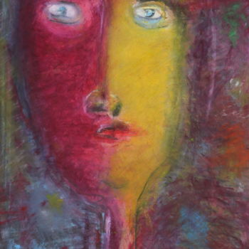 Painting titled "L'INCONNU" by Nicolas Guillemard, Original Artwork, Oil