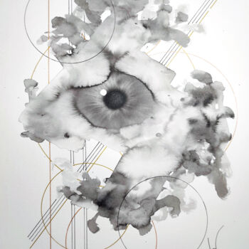Картина под названием "Inside Your Mind" - Nicolas Juan, Подлинное произведение искусства, Чернила