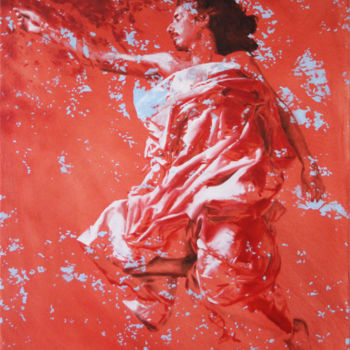 Картина под названием "Somnambule #2" - Lebelen, Подлинное произведение искусства, Масло Установлен на Деревянная рама для н…