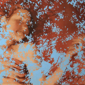 제목이 "Sleepers #4"인 미술작품 Lebelen로, 원작, 기름 나무 들것 프레임에 장착됨