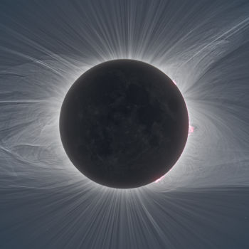 Photography titled "Magnetic Corona" by Nicolas Lefaudeux, Original Artwork, Manipulated Photography