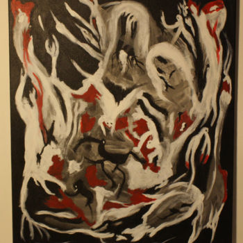 Painting titled "Numéro 1" by Nicolas Lordi, Original Artwork, Acrylic Mounted on Wood Stretcher frame