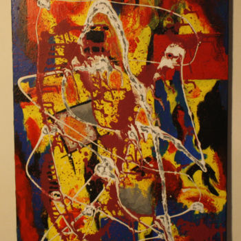 Pintura titulada "Numéro 6" por Nicolas Lordi, Obra de arte original, Acrílico Montado en Bastidor de camilla de madera
