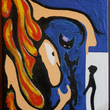 Painting titled "Numéro 21" by Nicolas Lordi, Original Artwork, Acrylic