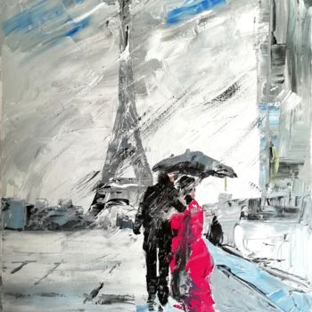 Peinture intitulée "Les amoureux sous l…" par Nicolas Maillet, Œuvre d'art originale, Acrylique