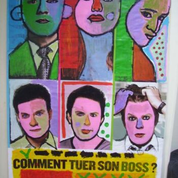 Painting titled "COMMENT TUER SON BO…" by Nicolas Malaize (Nicou), Original Artwork