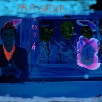 数字艺术 标题为“TRAGEDIE .” 由Nicolas Malaize (Nicou), 原创艺术品