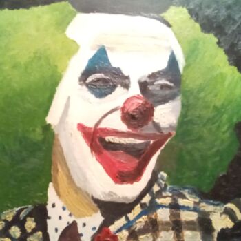 Pittura intitolato "Le Joker" da Nicolas Martin, Opera d'arte originale, Olio Montato su Telaio per barella in legno