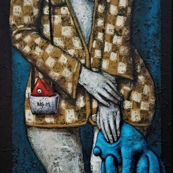 Pintura titulada "VIDE GRENIER" por Nicolas Monjo, Obra de arte original, Acrílico Montado en Bastidor de camilla de madera