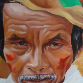 Painting titled "Guarani" by Nicolas Péché, Original Artwork, Oil