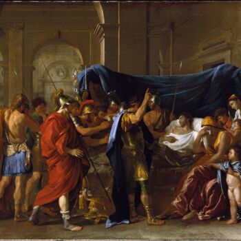 Pittura intitolato "La Mort de Germanic…" da Nicolas Poussin, Opera d'arte originale, Olio