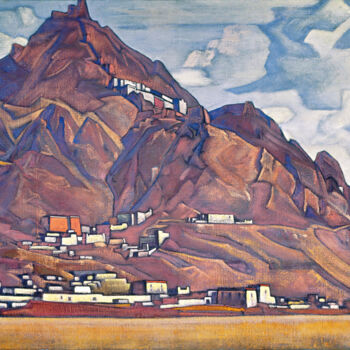 "Shekar Dzong" başlıklı Tablo Nicolas Roerich tarafından, Orijinal sanat, Petrol