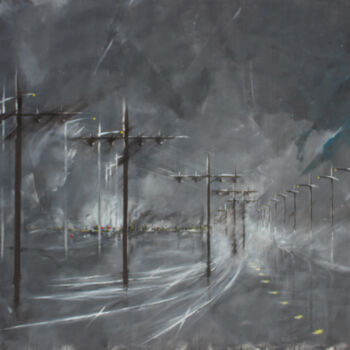 Pittura intitolato "L'orage" da Nicolas Sorel, Opera d'arte originale, Acrilico