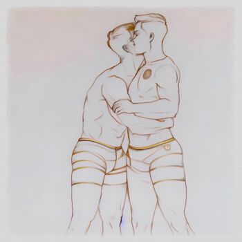 Malerei mit dem Titel "Pride Week Amsterda…" von Nicolas Von Jahn-Burian, Original-Kunstwerk, Öl