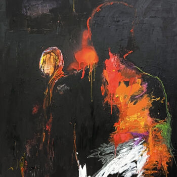 Pittura intitolato "La séparation" da Nicolas Wallyn, Opera d'arte originale, Acrilico