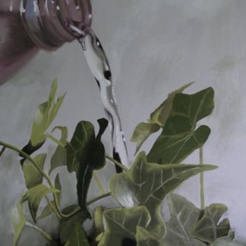 Peinture intitulée "Filet d'eau" par Nicolas Boudin, Œuvre d'art originale, Huile