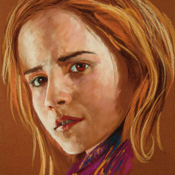 Pittura intitolato "Hermione Granger (s…" da Nicolas Brandicourt, Opera d'arte originale, Pastello