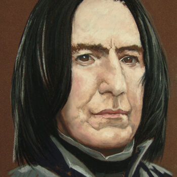 Pintura titulada "Severus Rogue" por Nicolas Brandicourt, Obra de arte original, Pastel