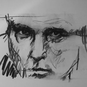 Peinture intitulée "Marlon Brando (rega…" par Nicolas Delatronchette, Œuvre d'art originale